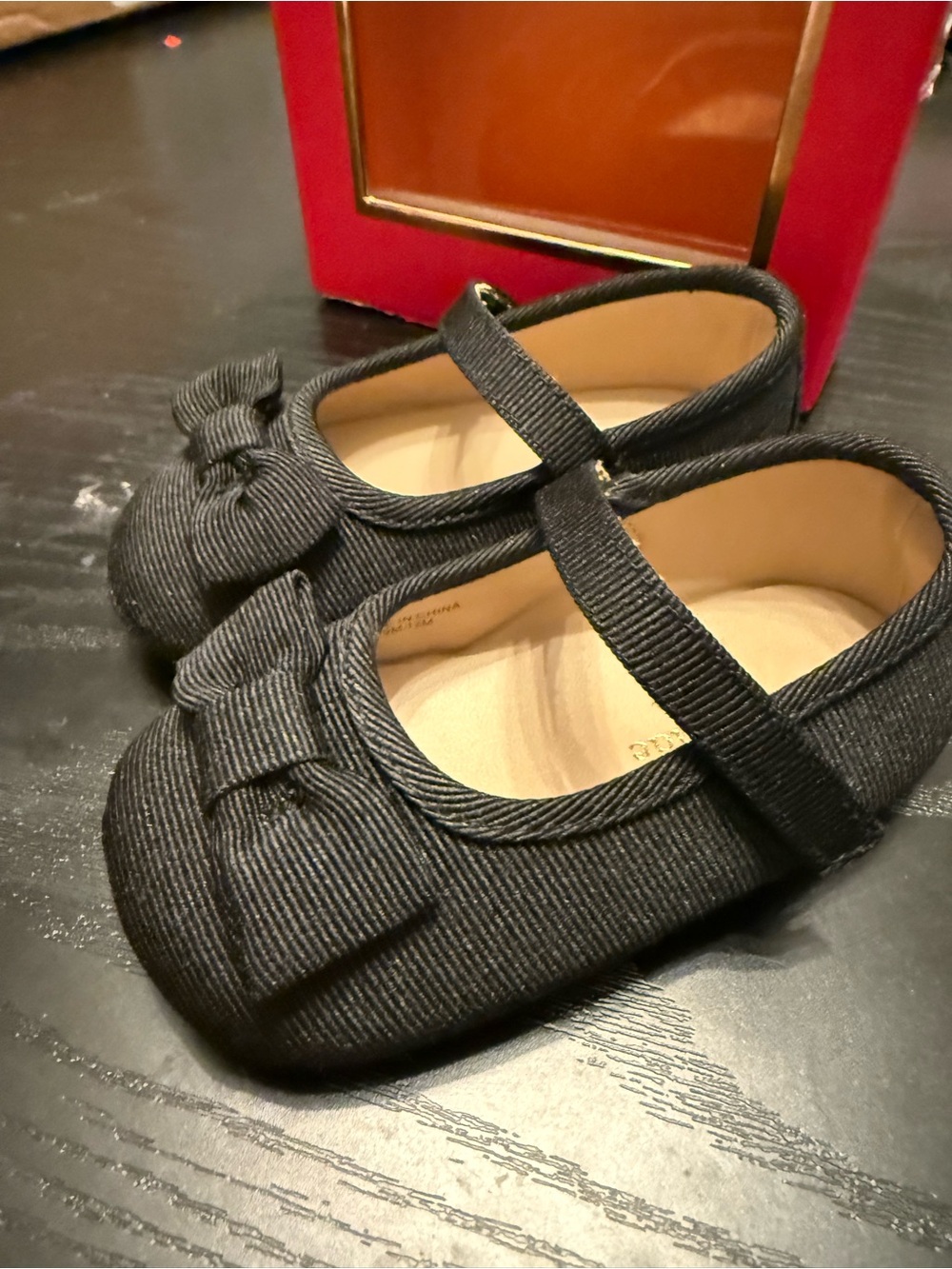 kate spade Black Bow Mary Jane Baby Shoes